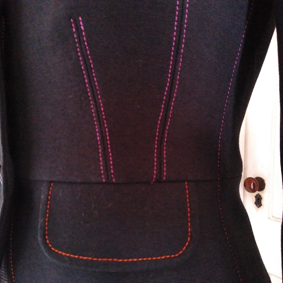 PAUL SMITH Black Blazer with Rainbow Stitching - Picture 10 of 10